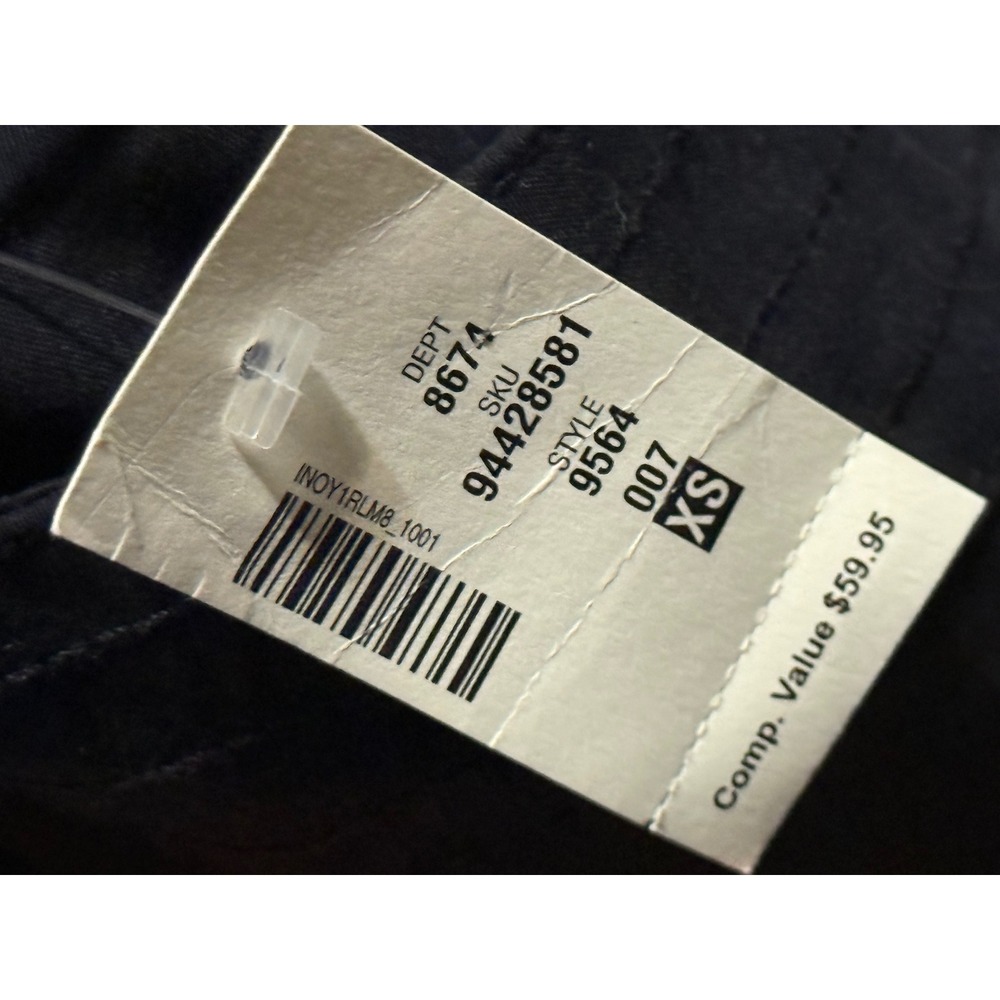 Aeropostale Black Parachute Cargo Pants XS Wide Leg Baggy Drawstring 9564 - Picture 4 of 5